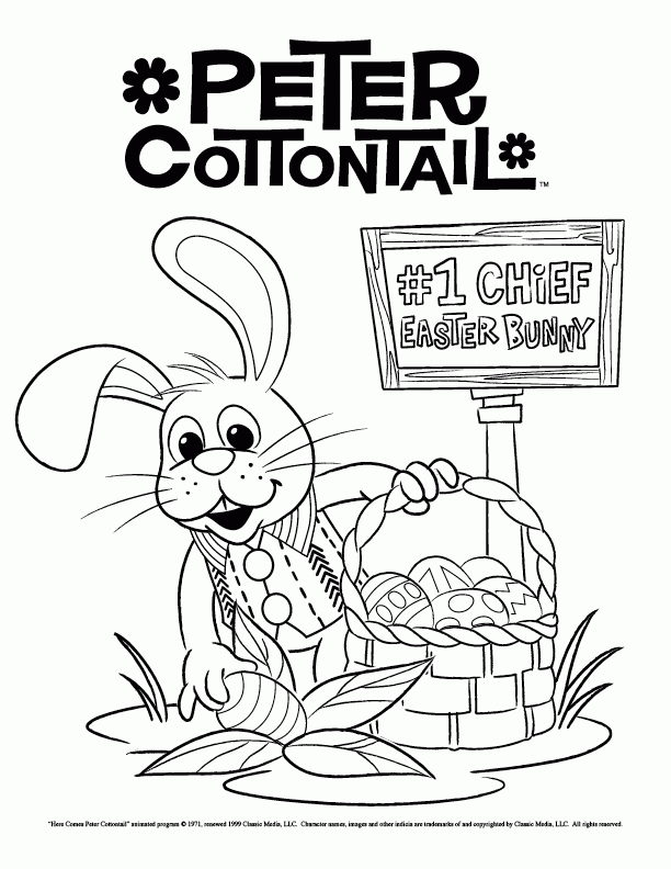 Peter Cottontail – a Classic show (Plus free coloring sheets 