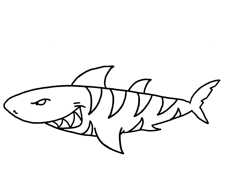 Download Scray Shark Coloring Pages Or Print Scary Shark Coloring 