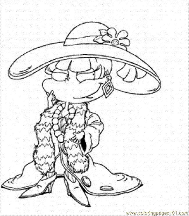Coloring Pages Pretty Madame Angelica (Cartoons > Rugrats) - free 