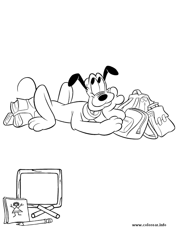Download Pluto The Dog Coloring Pages - Coloring Home