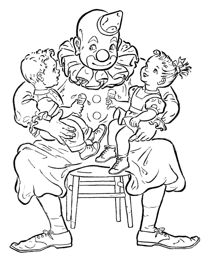 Printable Clown and Kids Coloring Pages - Event Coloring : oColoring.