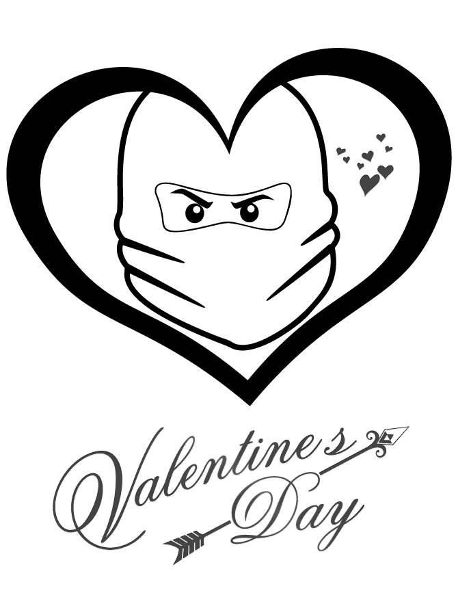 Ninjago Valentines Day Coloring Page | Free Printable Coloring Pages