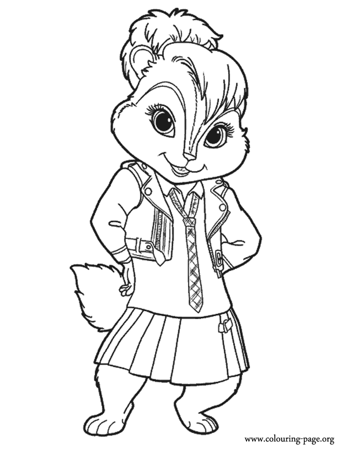 Alvin and the Chipmunks - Brittany Miller coloring page