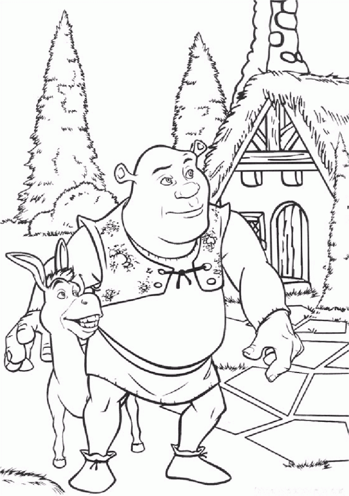 shrek color page | Printable Coloring Pages