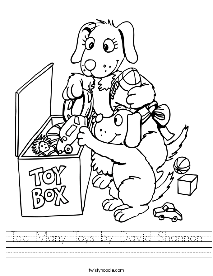 Too many toys coloring page