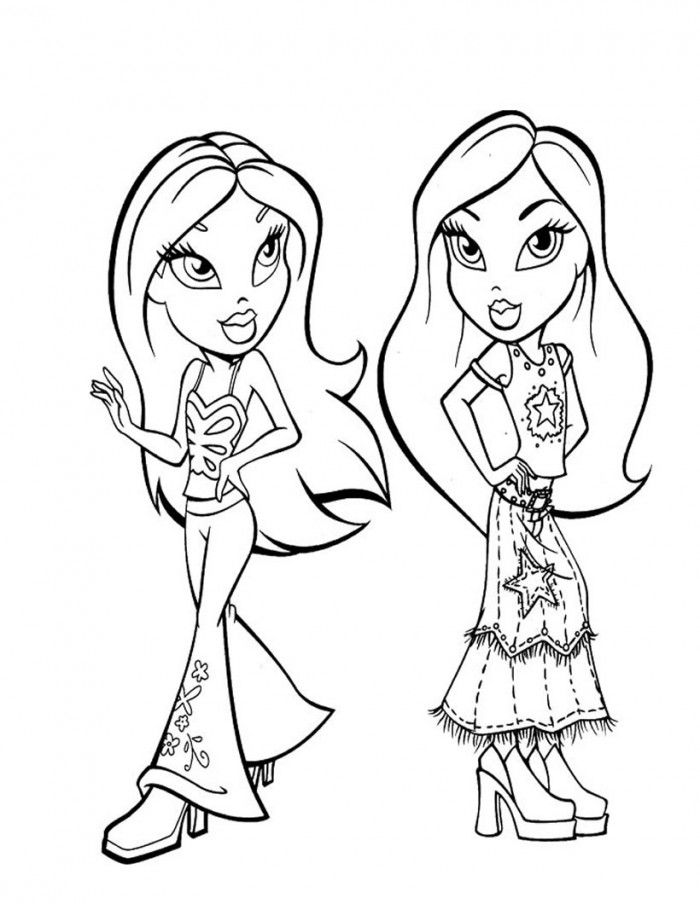 Coloring Page Bratz : Printable Coloring Book Sheet Online for 
