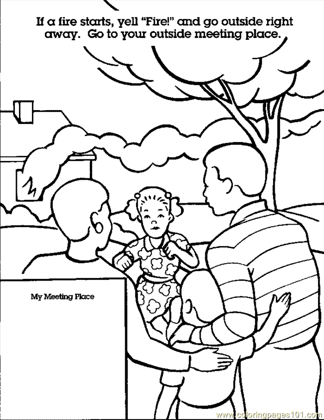 Free Fire Safety Coloring Pages - Coloring Home