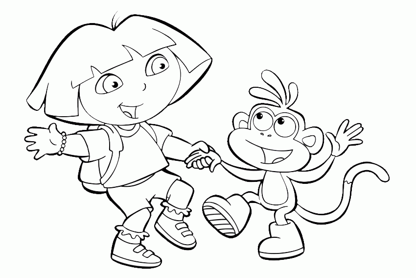 Dora coloring pages overview with all kind of free sheets to print 