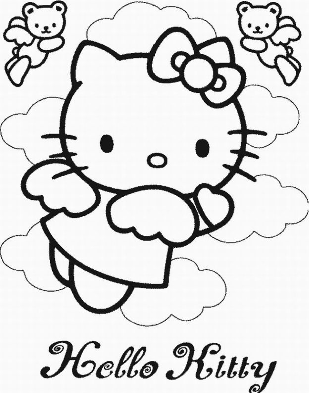 Hello Kitty Colouring Pages For Kids To Print
