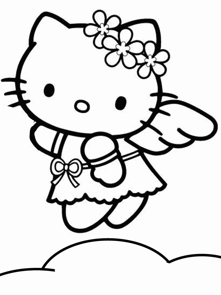 Hello kity coloring | coloring pages for kids, coloring pages for 