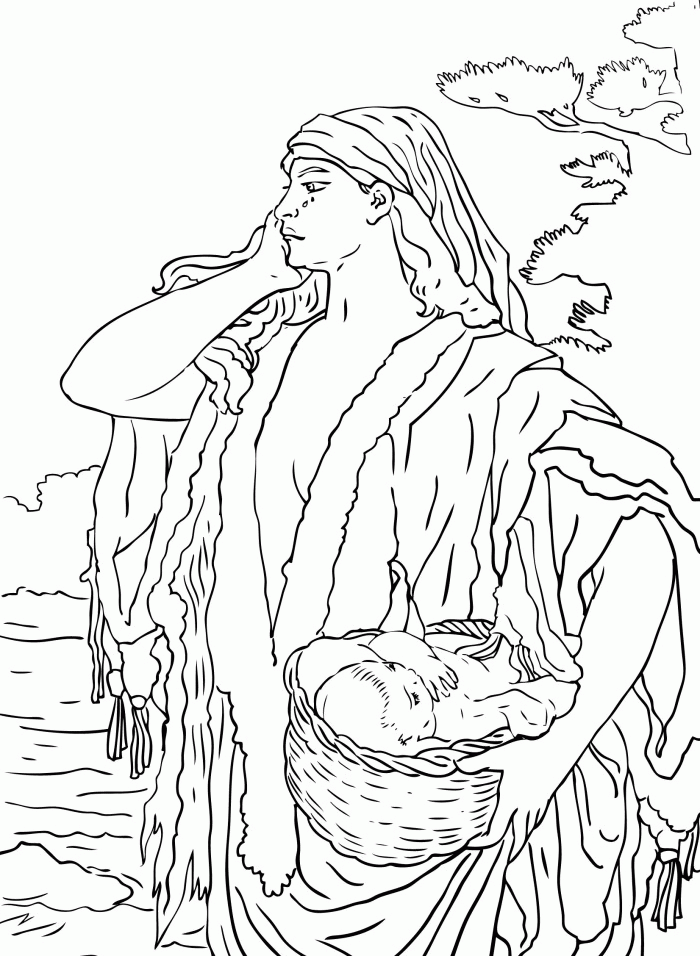 Moses Picture - Coloring Home