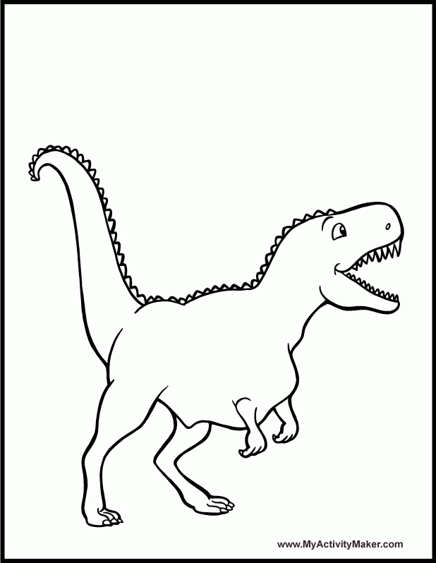T Rex Coloring Pages For Kids - Coloring Home