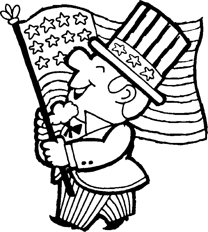 4th of july coloring pictures printable Association Herisson Bleu 