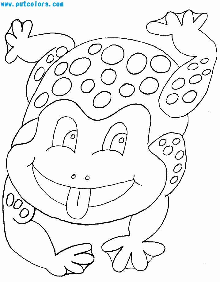 Funny Frog Cartoon Coloring Pages