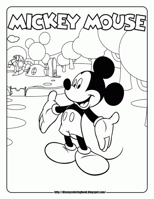 Printable Mickey Mouse Coloring Pages 77570 Label Disney Mickey 