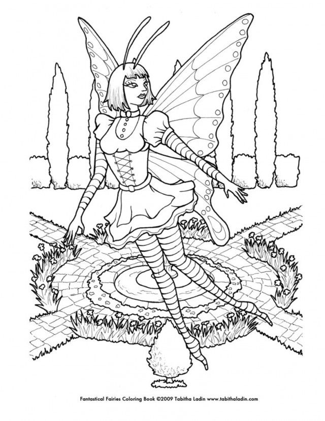 7546 Ide Coloring Pages For Teenagers Difficult Fairy 5 Best 