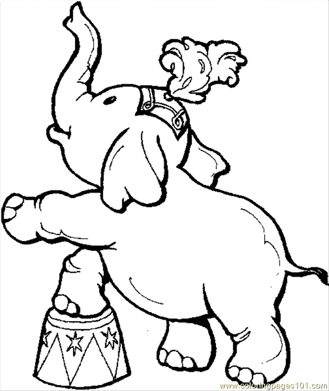 Coloring Pages Elephant1a (Mammals > Elephant) - free printable 
