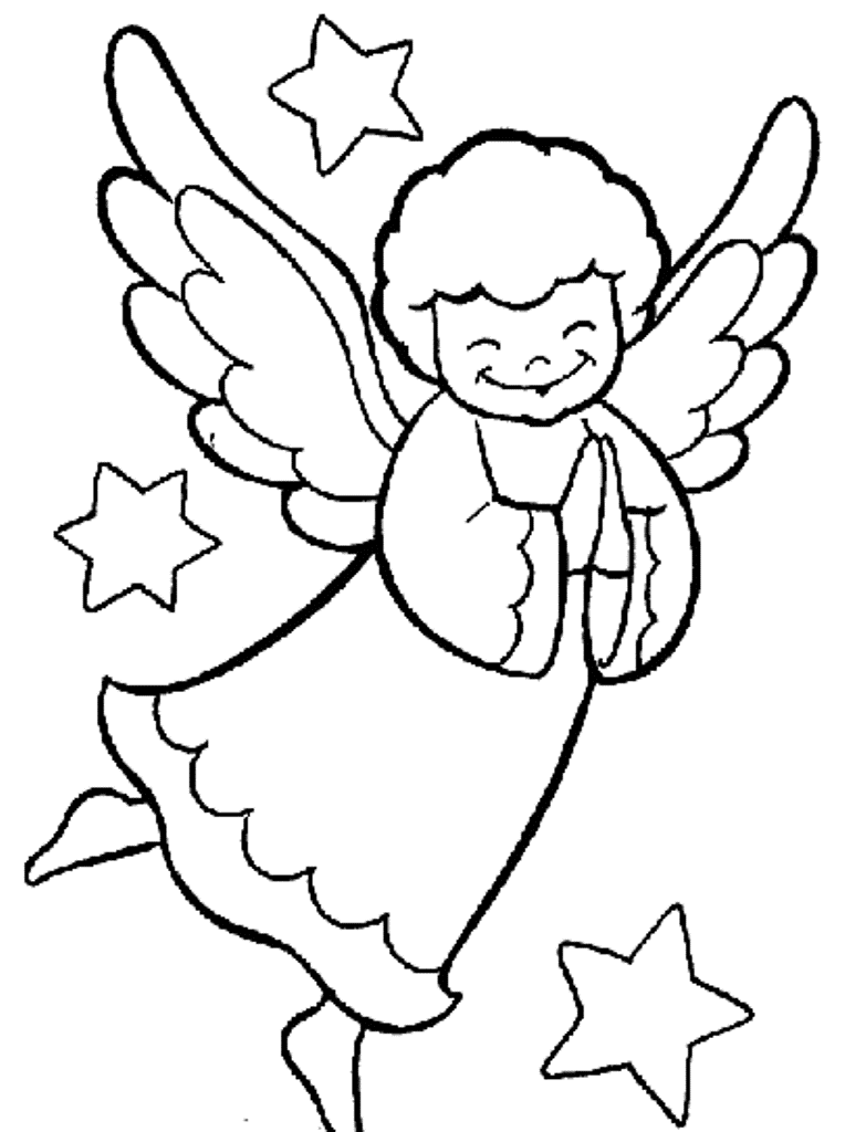 Download Free Coloring Pages For Christmas Angel Or Print Free 
