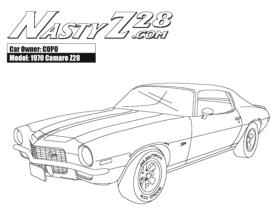 30 camaro Colouring Pages