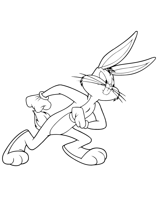 Cartoon Bugs Bunny Coloring Page | Free Printable Coloring Pages