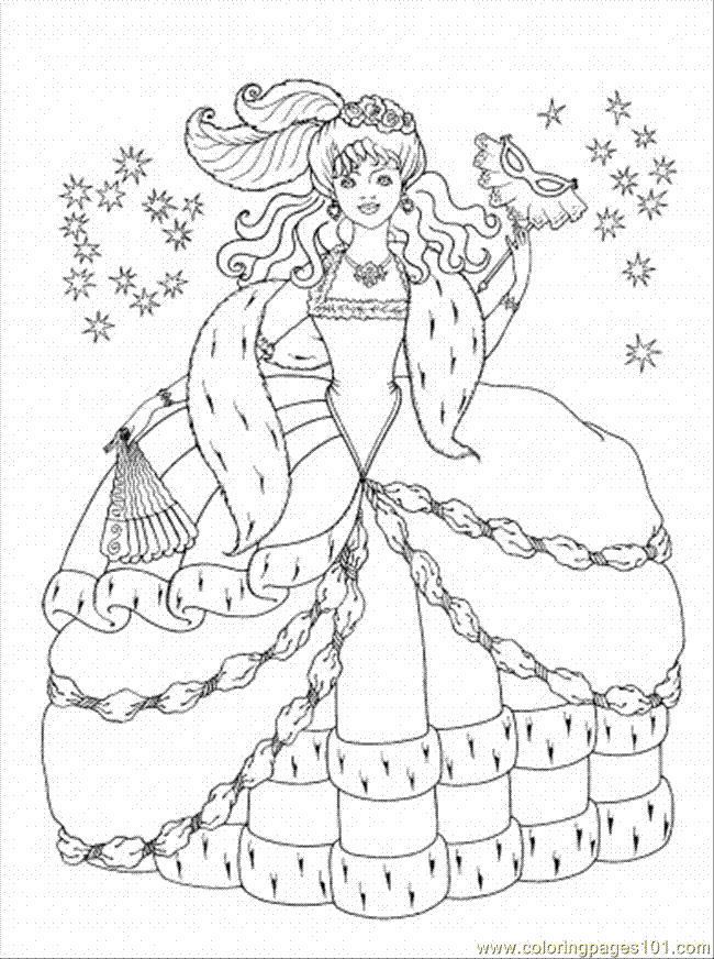 Coloring Pages Princess (Peoples > Royal Family) - free printable 