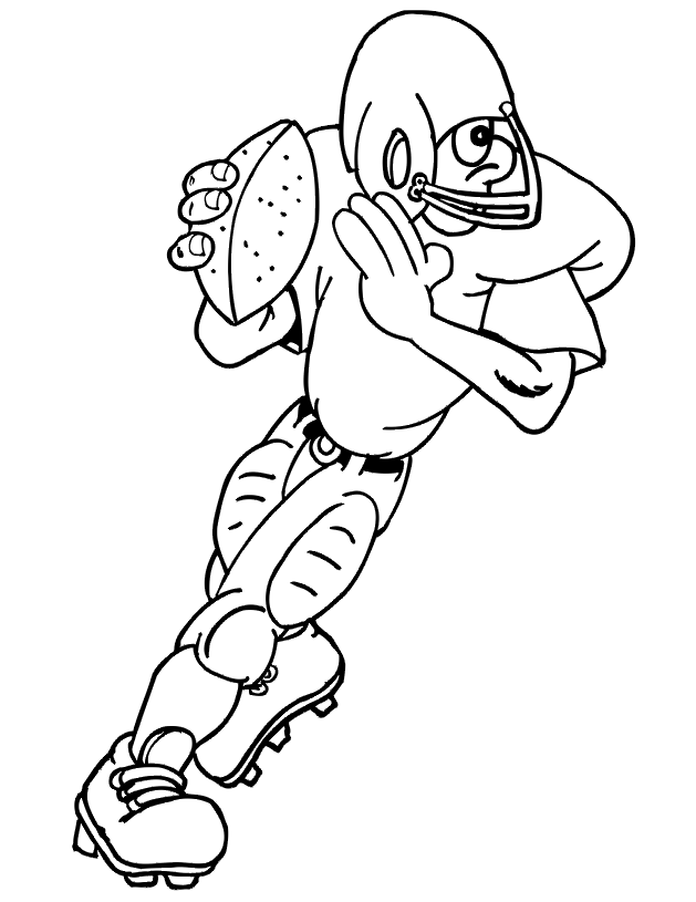 Football Coloring Picture | Quarterback About to Throw