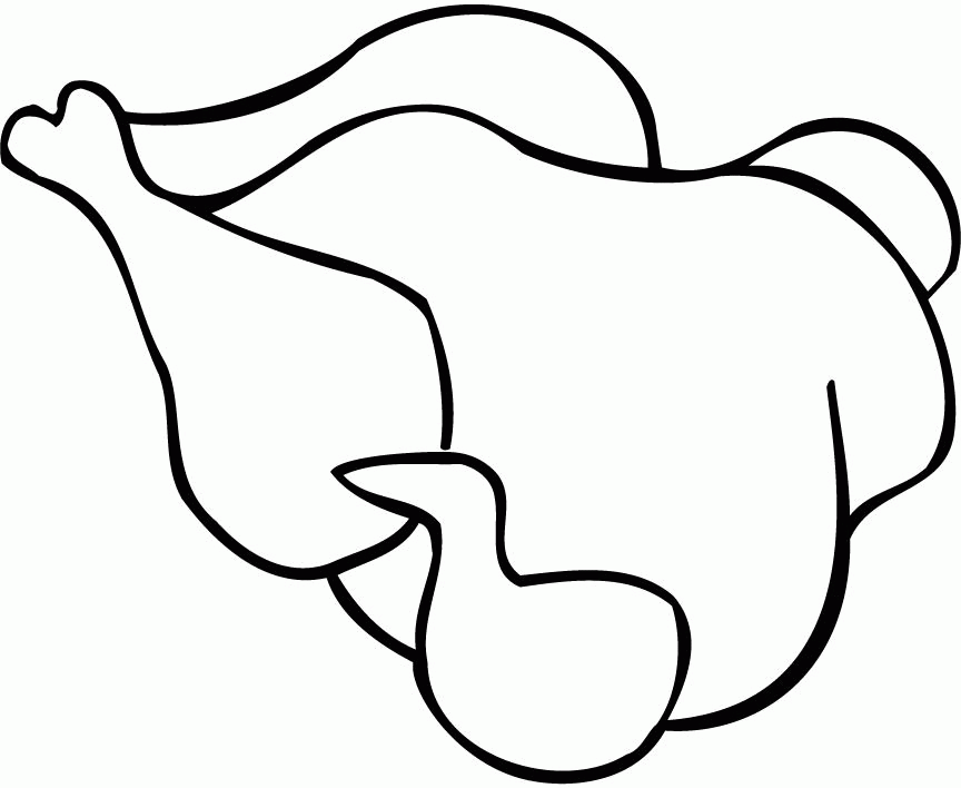 chicken outline printable for kids - Coloring Point
