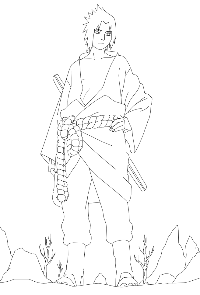Sasuke Coloring Page. Free Coloring Page Site - Coloring Home