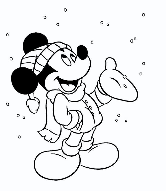 Mickey Mouse Snow coloring pages | Coloring Pages