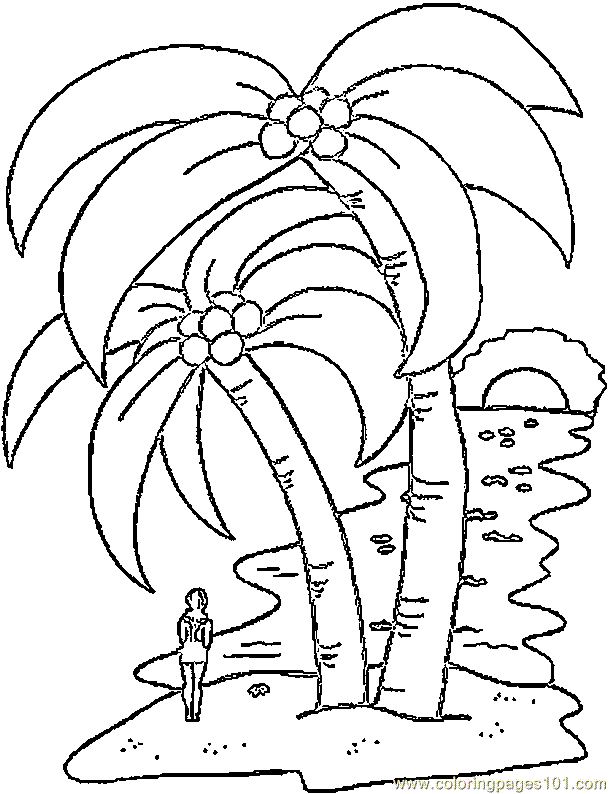 Coloring Pages Palmtree Coloring Page 016 (Cartoons > Others 