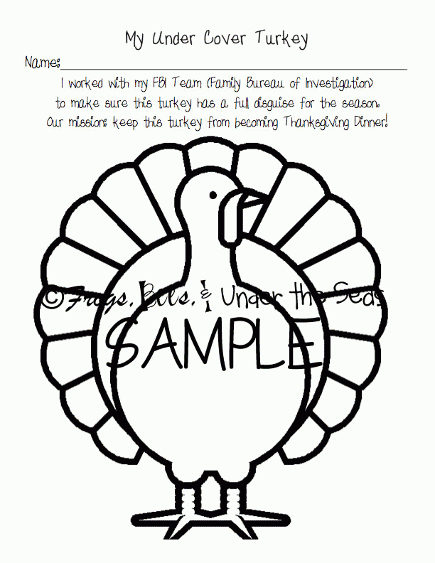 Turkey Disguise Project Printable
