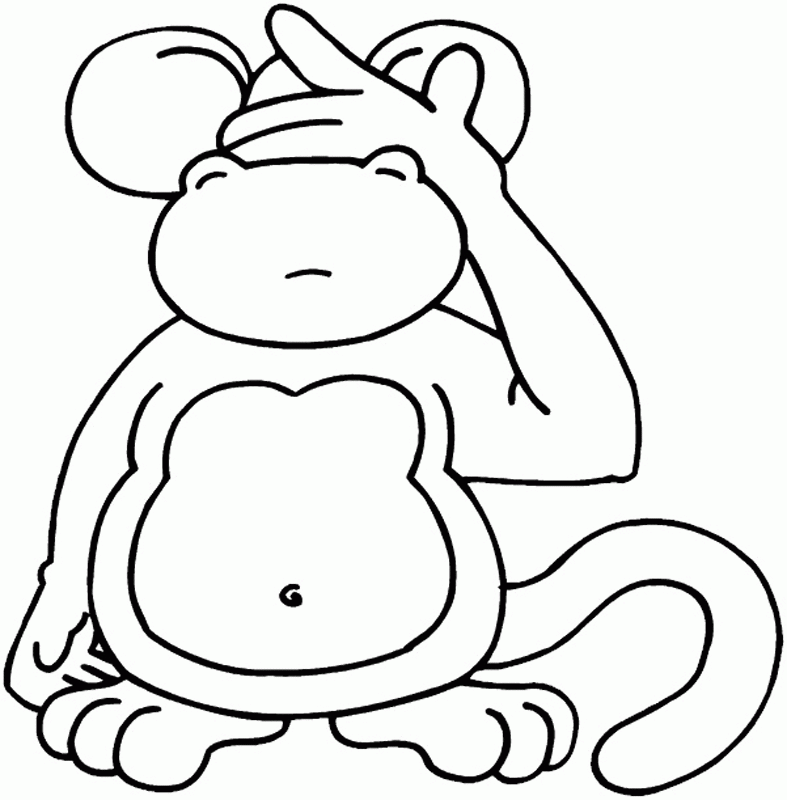 Monkeys Coloring Pages 11 | Free Printable Coloring Pages 