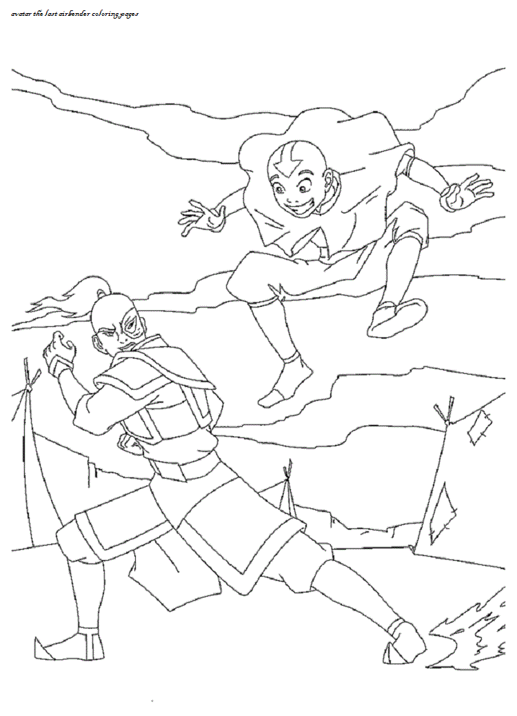 Avatar The Last Airbender Coloring Page Wallpele Coloring Home 7424