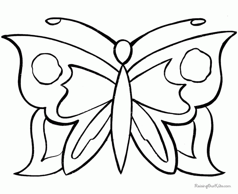 Easy Butterfly Coloring Pages | Bulletin Board cut-outs
