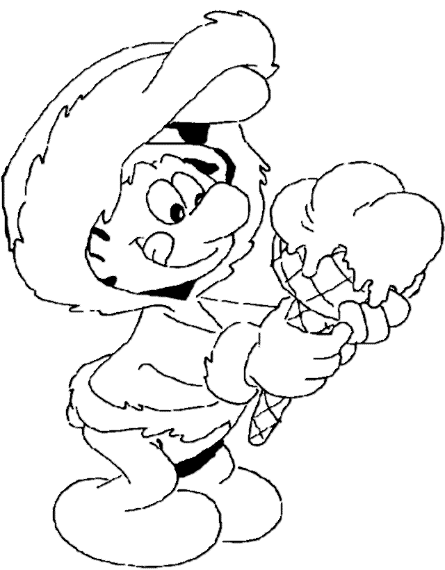 Smurf Colouring Pages