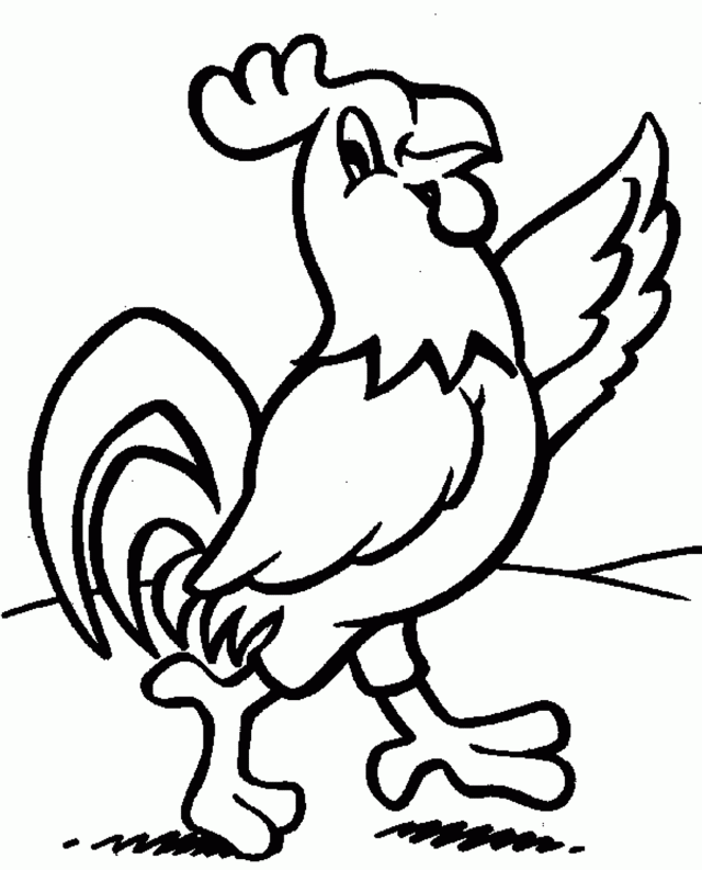 Download Rooster Farm Animal Coloring Pages For Kids Or Print 