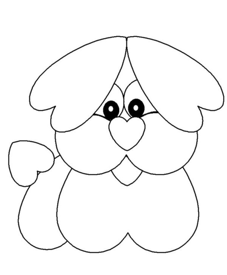 Download Dog Valentine Coloring Pages Or Print Dog Valentine - Coloring