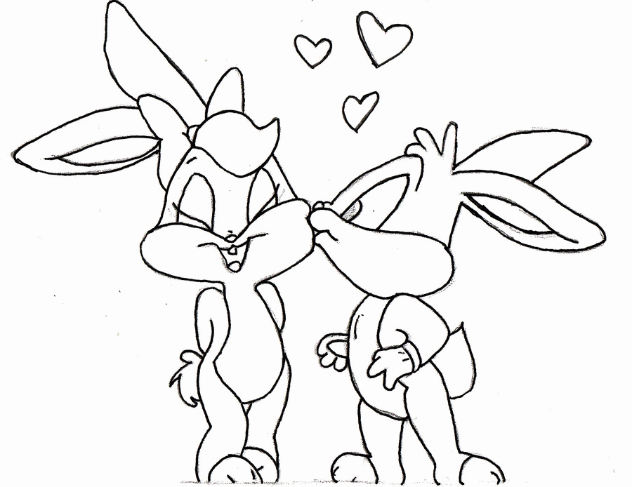 Animal Coloring Baby Bugs Bunny And Daffy Bugs Bunny Eating Carrot 