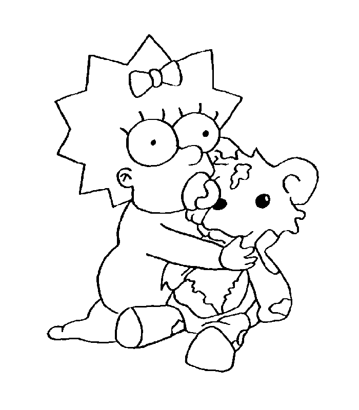 Maggie The Simpsons coloring pages printable for kids | Coloring Pages
