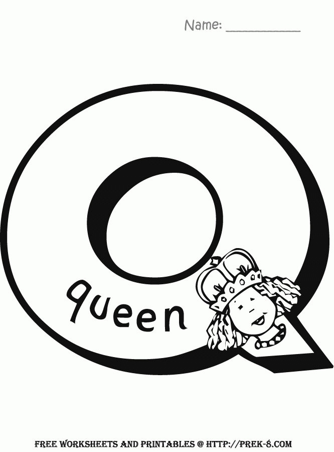 Letter Q Coloring Pages - Coloring Home