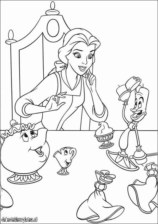 Beauty and the Beast coloring pages - Printable coloring pages