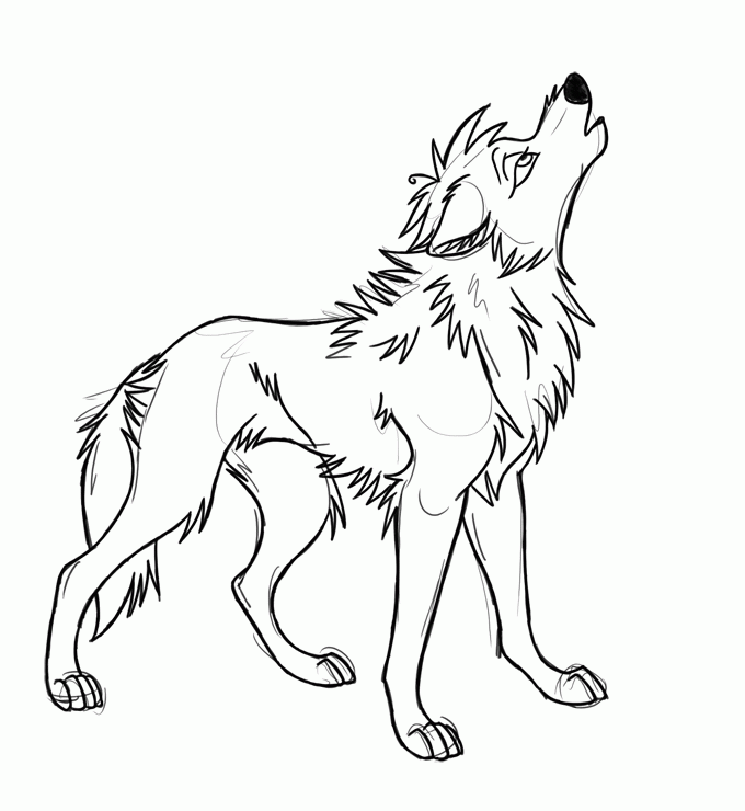 Sketch Trade - Howling Wolf by Vampynella on deviantART