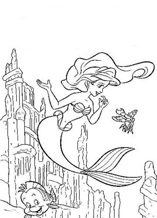 princess ariel Colouring Pages (page 2)