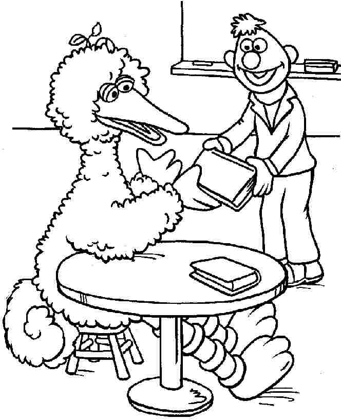 Cartoon Sesame Street Muppets Coloring Sheets Printable Free For 