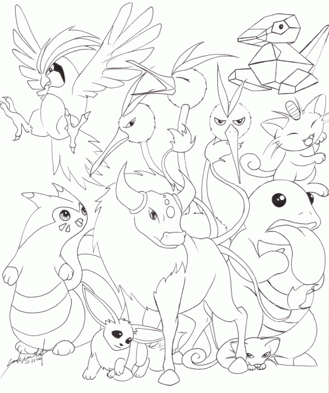 Normal Type Pokemon Coloring Pages | Online Coloring Pages - Coloring Home