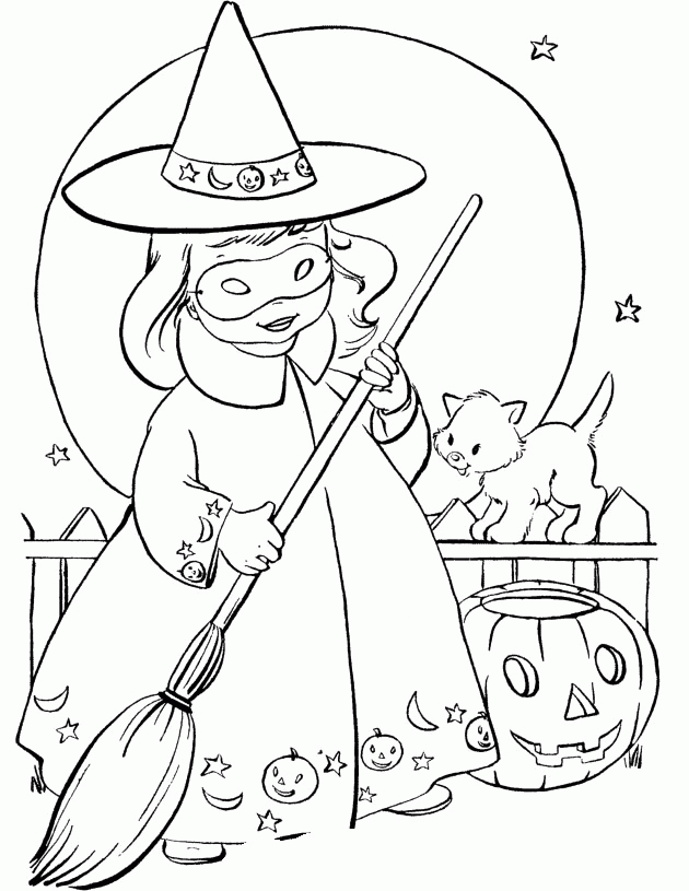 Witches Coloring Page