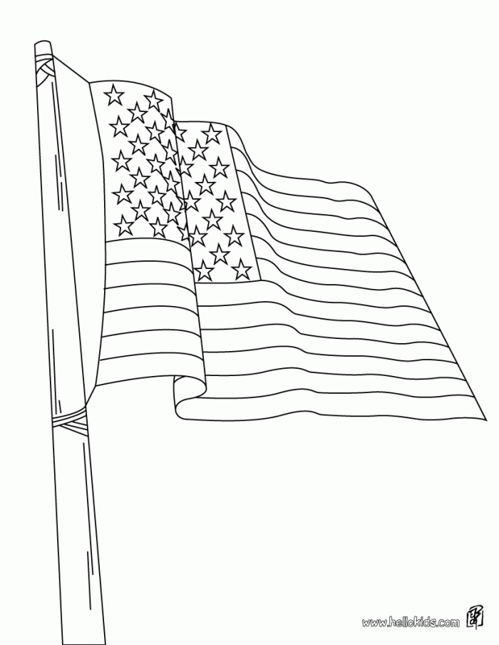 United States Flag Coloring Page