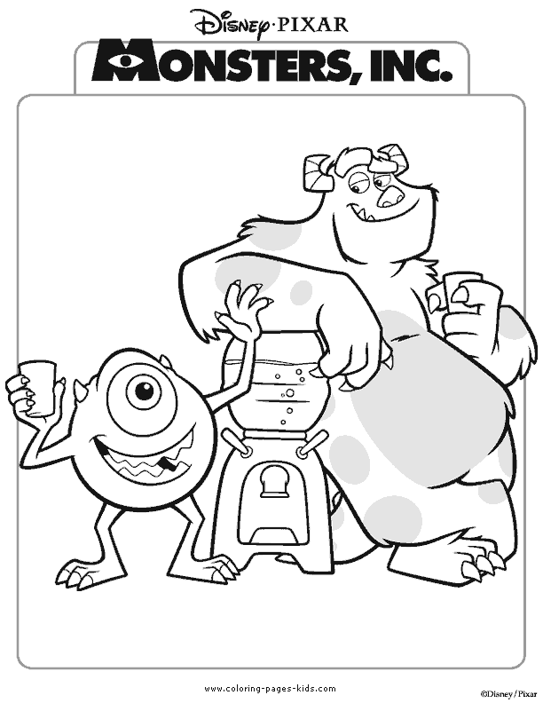 Monsters inc coloring pages - Coloring pages for kids - disney 