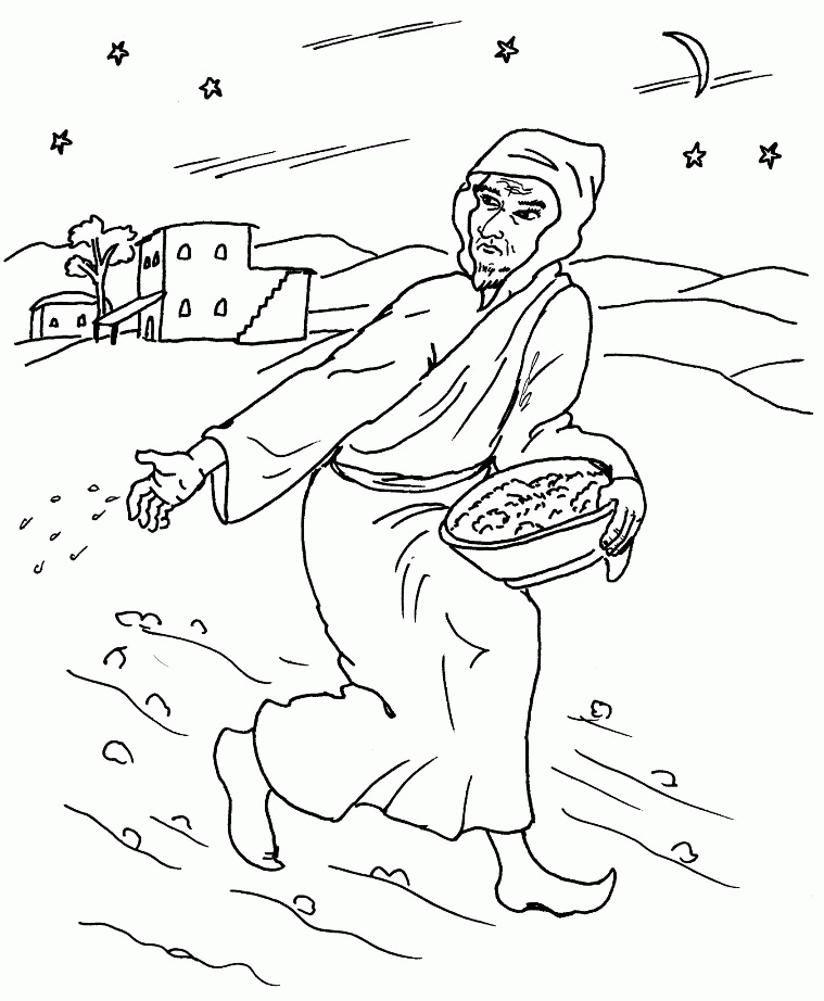 parable of the weeds Colouring Pages