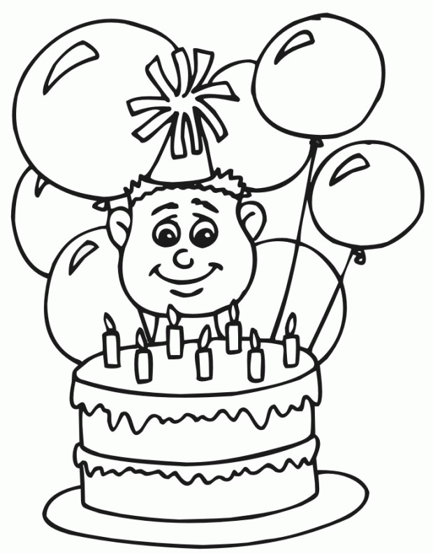 Birthday Balloons Coloring Pages - Coloring For KidsColoring For Kids